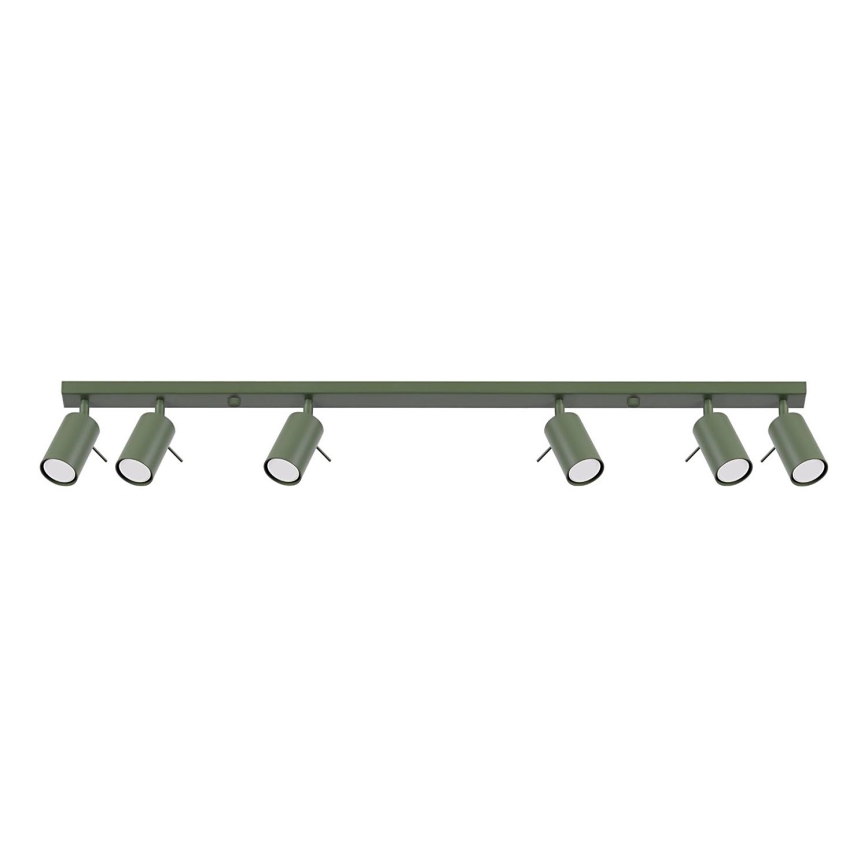 Spotlampe RING 6xGU10/10W/230V grøn