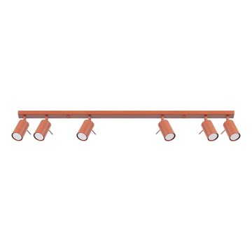 Spotlampe RING 6xGU10/10W/230V rød