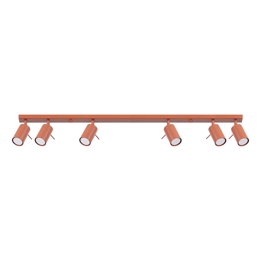 Spotlampe RING 6xGU10/10W/230V rød