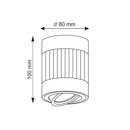 Spotlampe RUBIN 1xGU10/10W/230V hvid