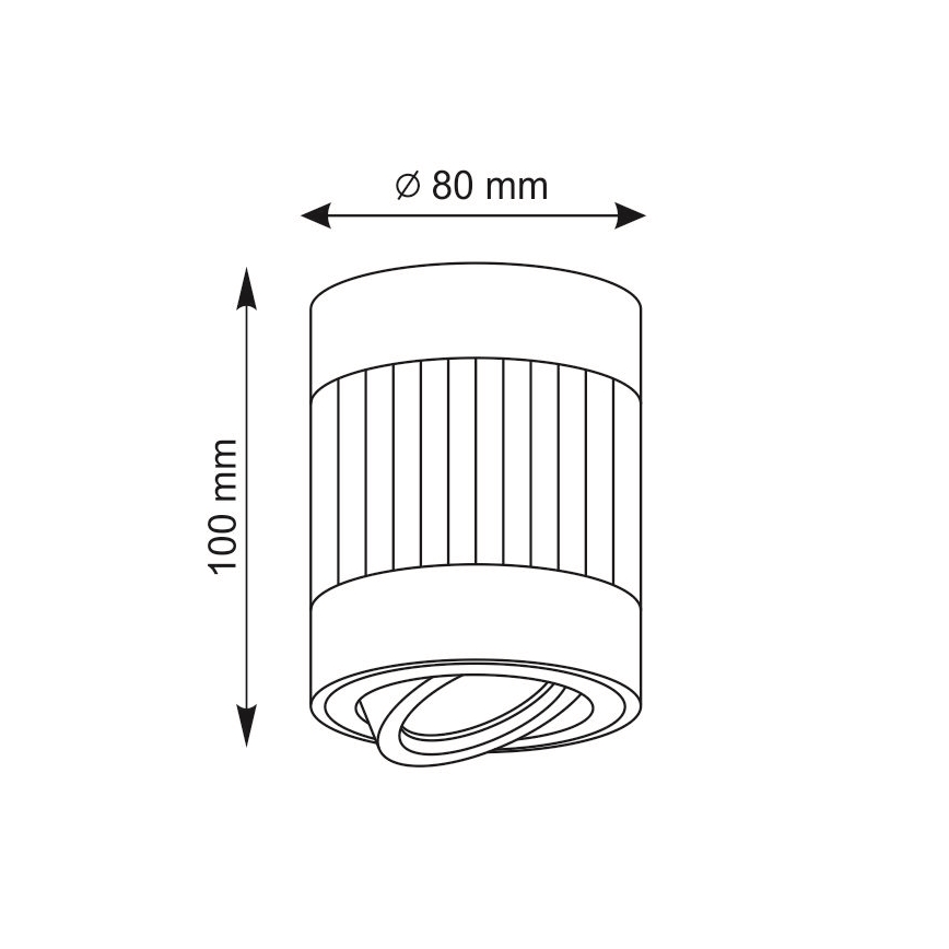 Spotlampe RUBIN 1xGU10/10W/230V hvid