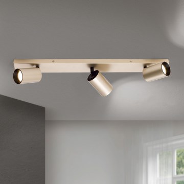 Spotlampe SEAN 3xGU10/13W/230V guldfarvet