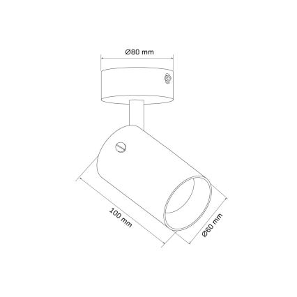 Spotlampe SMOKY 1xGU10/10W/230V sort