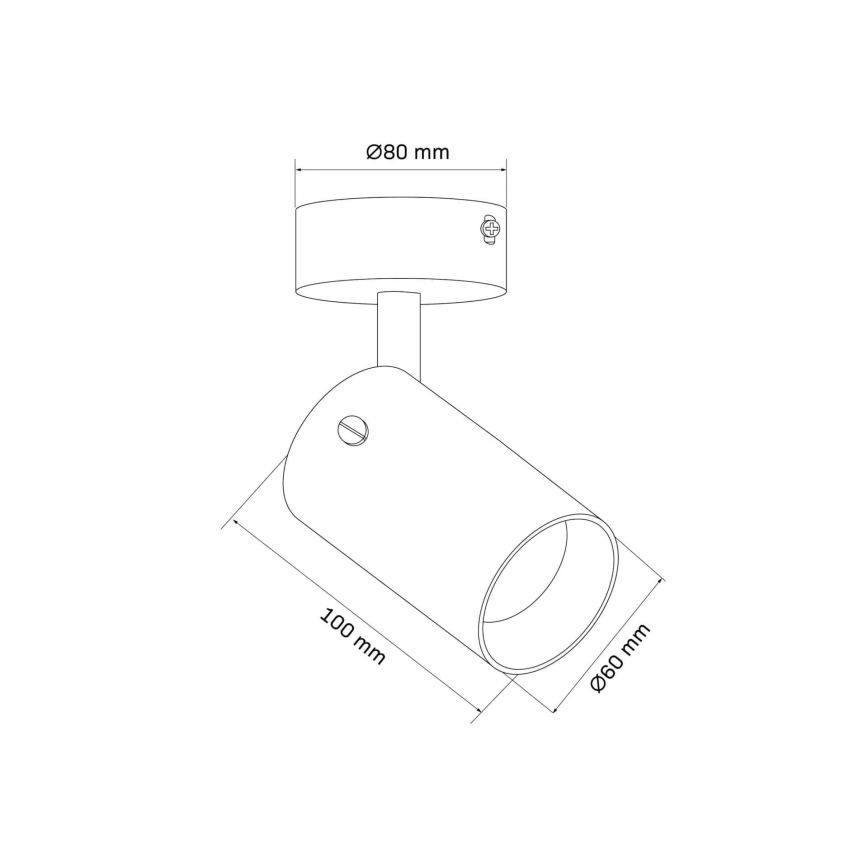 Spotlampe SMOKY 1xGU10/10W/230V sort