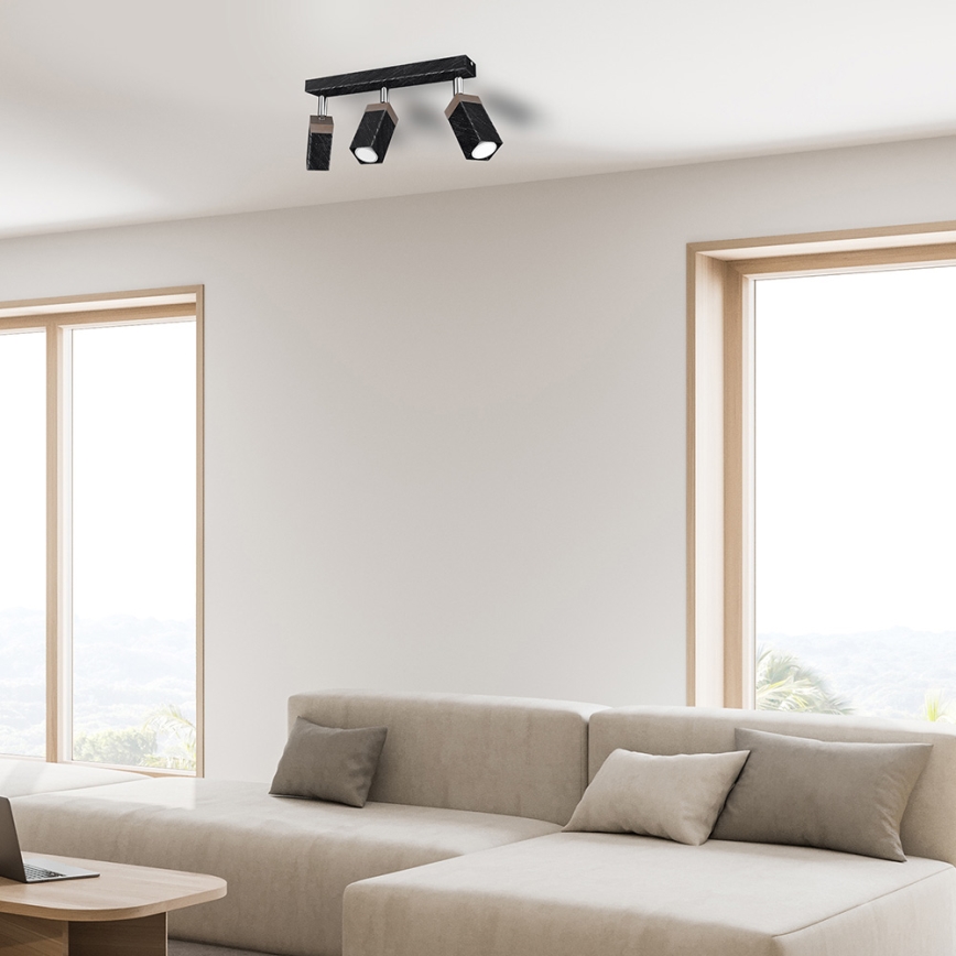 Spotlampe SOLO 3xGU10/MR11/40W/230V sort