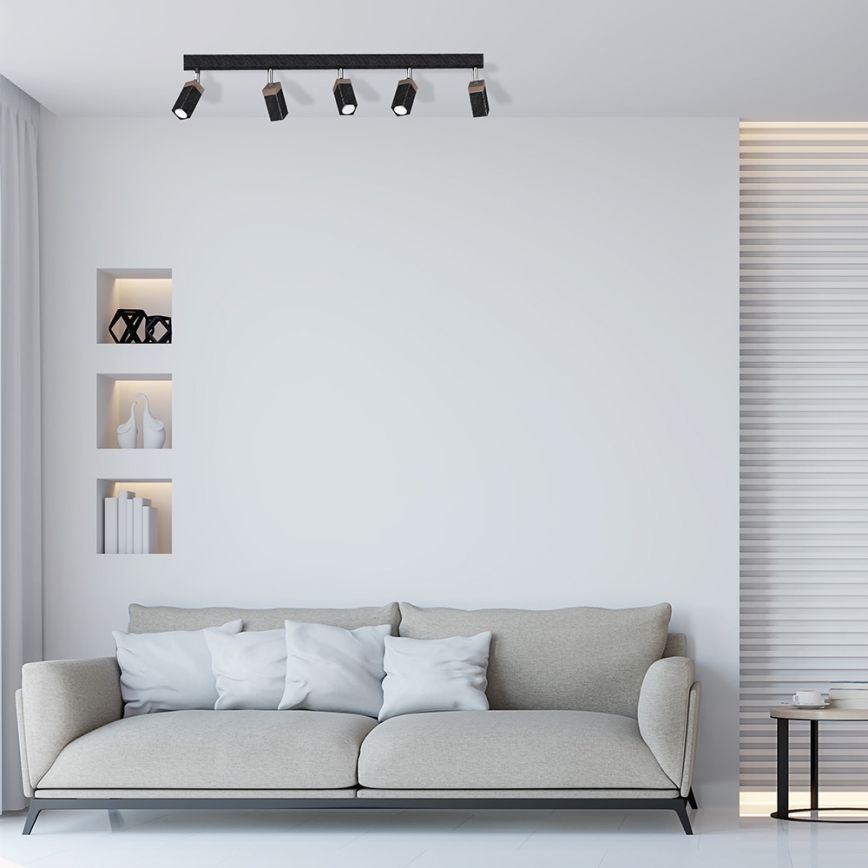 Spotlampe SOLO 5xGU10/MR11/40W/230V sort