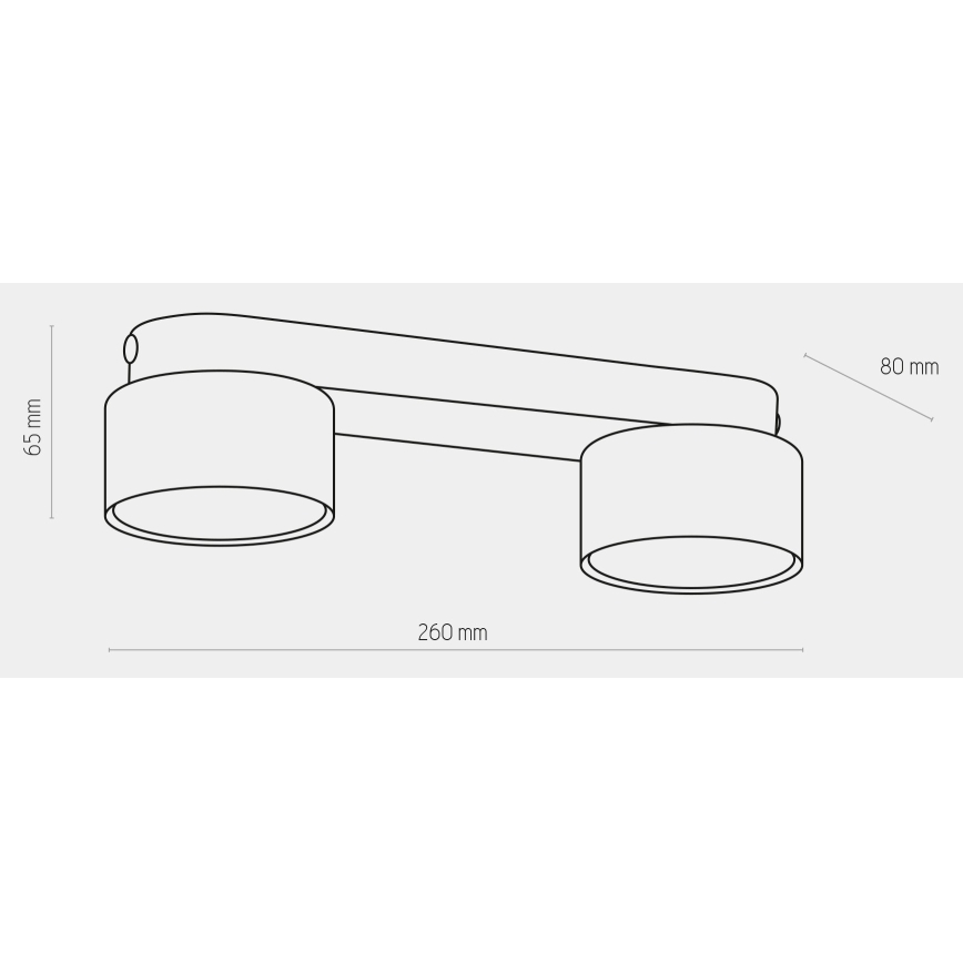Spotlampe SPACE GOLD 2xGX53/15W/230V