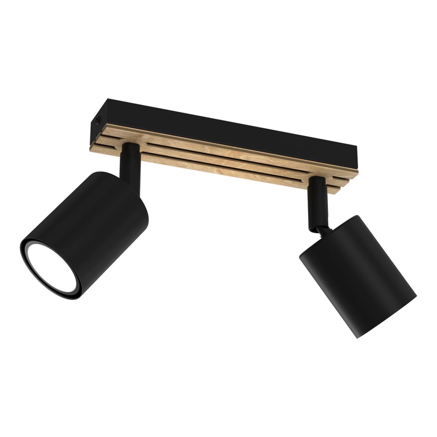 Spotlampe TERRA 2xGU10/8W/230V sort/eg