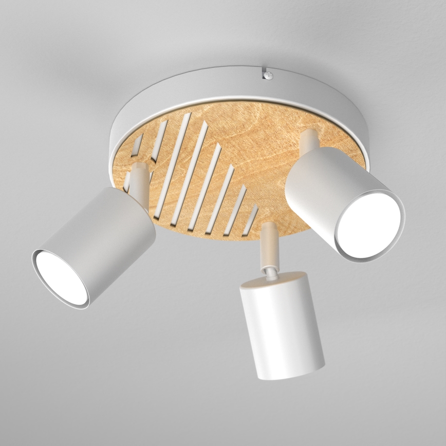 Spotlampe TERRA 3xGU10/8W/230V hvid/eg
