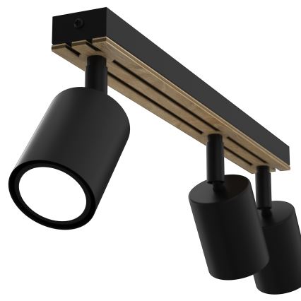 Spotlampe TERRA 3xGU10/8W/230V sort/eg