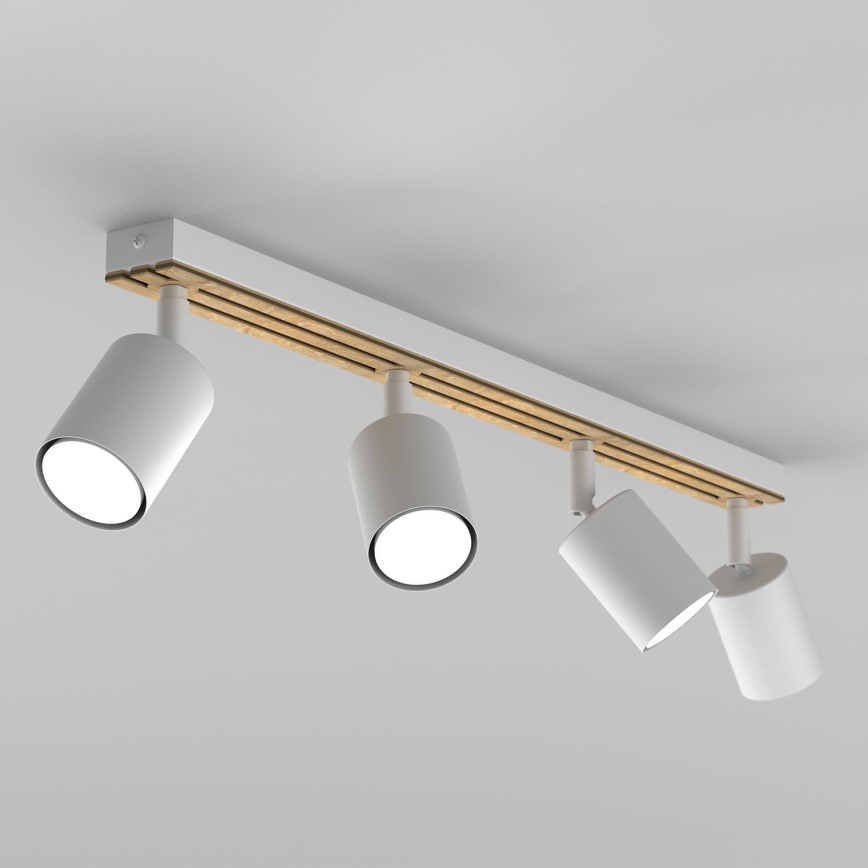 Spotlampe TERRA 4xGU10/8W/230V hvid/eg