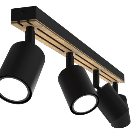 Spotlampe TERRA 4xGU10/8W/230V sort/eg