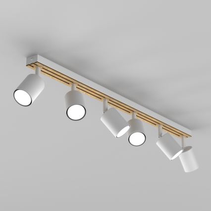 Spotlampe TERRA 6xGU10/8W/230V hvid/eg