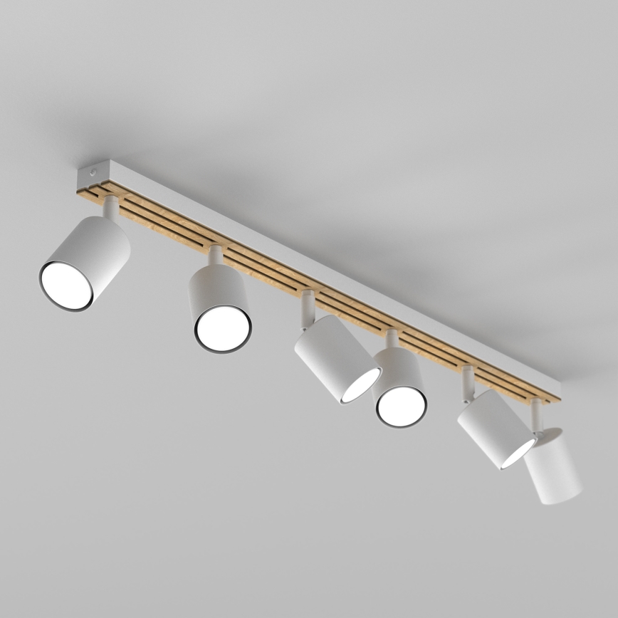 Spotlampe TERRA 6xGU10/8W/230V hvid/eg