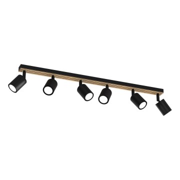 Spotlampe TERRA 6xGU10/8W/230V sort/eg