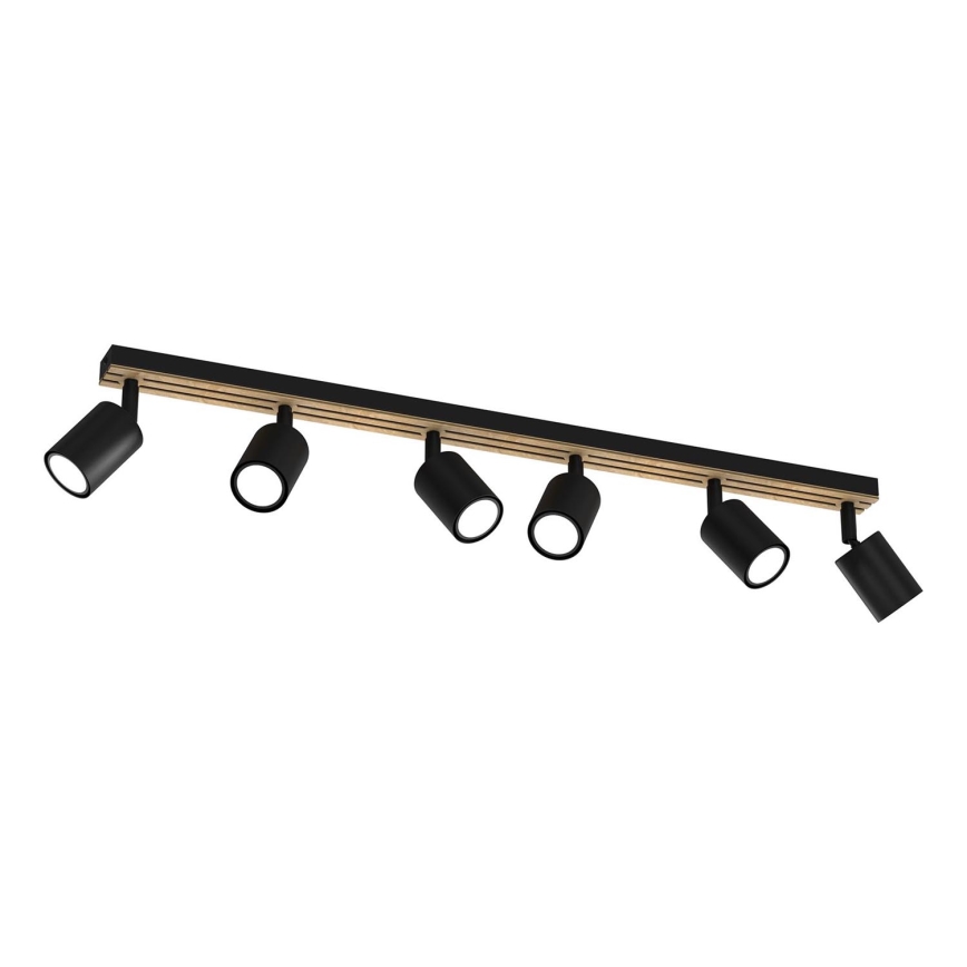 Spotlampe TERRA 6xGU10/8W/230V sort/eg