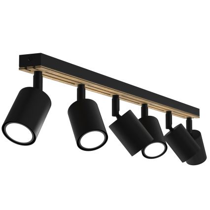 Spotlampe TERRA 6xGU10/8W/230V sort/eg