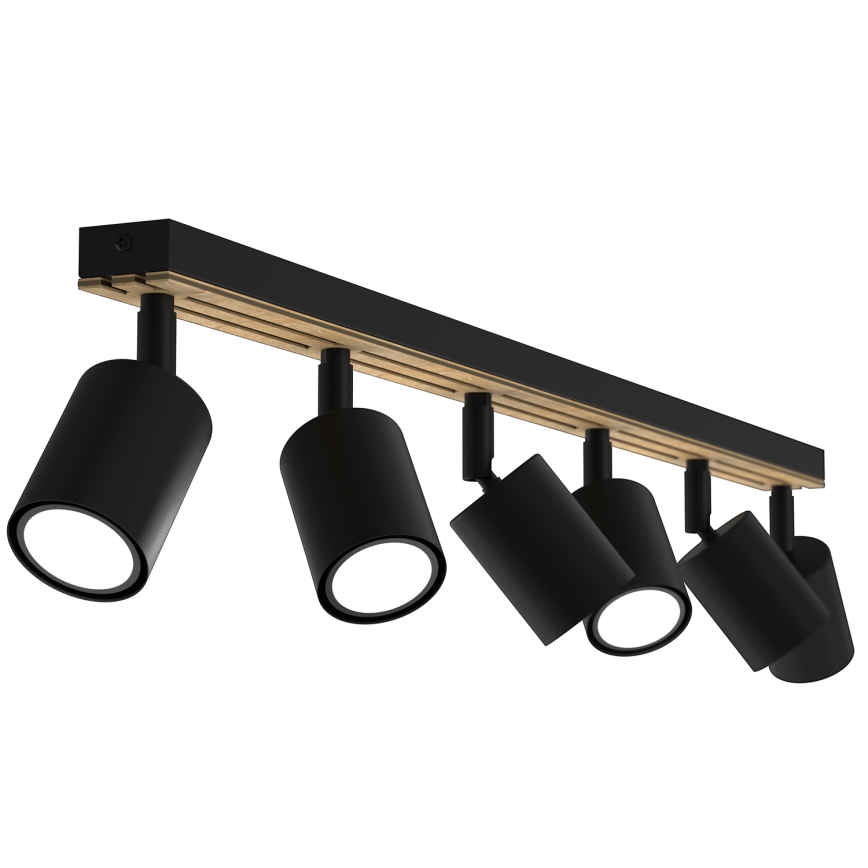 Spotlampe TERRA 6xGU10/8W/230V sort/eg