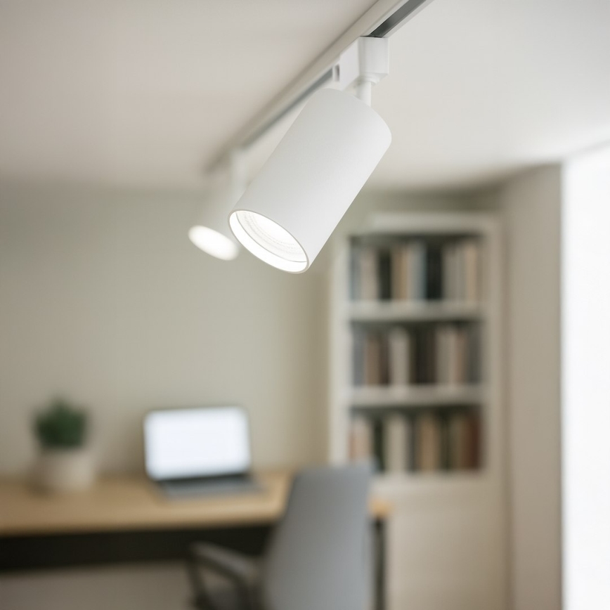 Spotlampe til 1-faset skinnesystem TIGER 1xGU10/10W/230V hvid