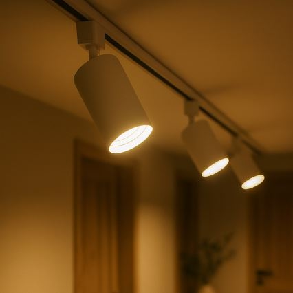 Spotlampe til 1-faset skinnesystem TIGER 1xGU10/10W/230V hvid