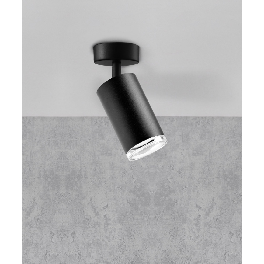 Spotlampe til badeværelse TURYN 1xGU10/10W/230V IP44 sort