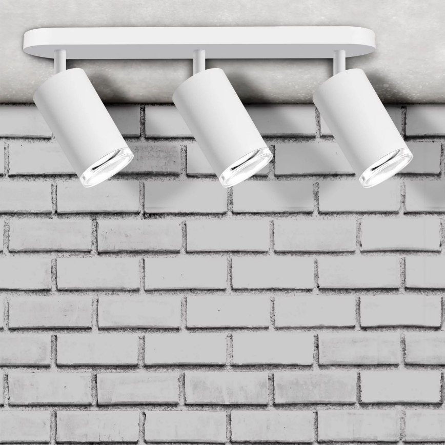 Spotlampe til badeværelse TURYN 3xGU10/10W/230V IP44 hvid