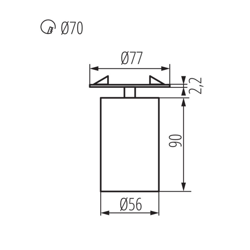 Spotlampe til loft CHIRO 1xGU10/35W/230V sort