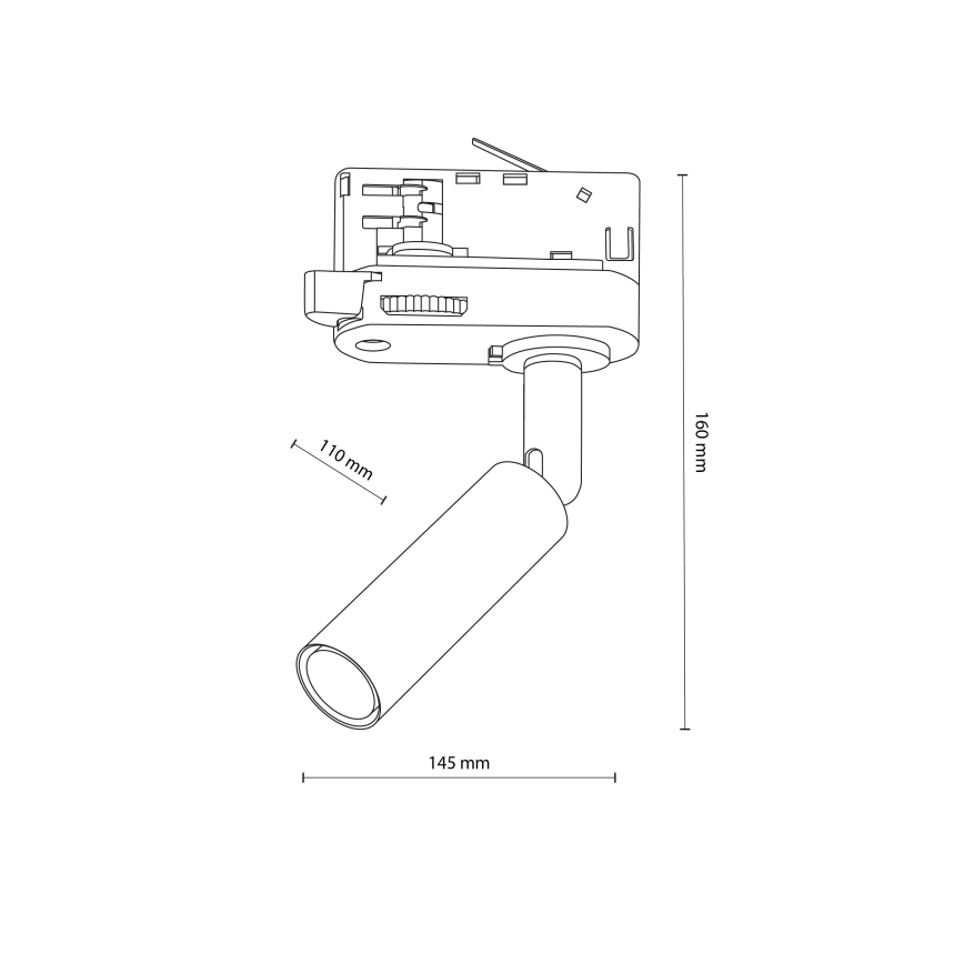 Spotlampe til skinnesystem 3-faset LAGOS 1xG9/8W/230V sort