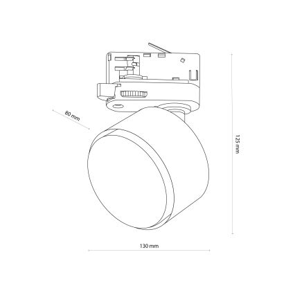 Spotlampe til skinnesystem 3-faset TRACER 1xGX53/11W/230V hvid