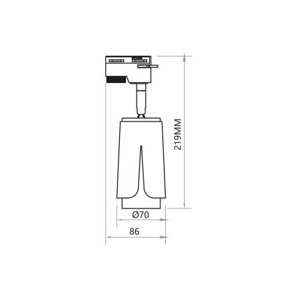 Spotlampe til skinnesystem BLOMST 1xGU10/8W/230V hvid