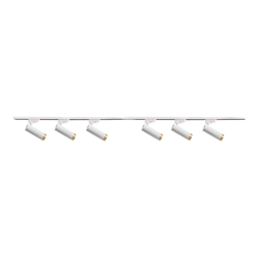 Spotlampe til skinnesystem FADO 6xGU10/10W/230V + 2x1 m skinnesystem hvid