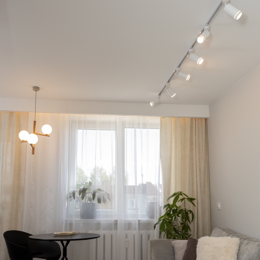 Spotlampe til 1-faset skinnesystem JET RING 1xGU10/10W/230V hvid
