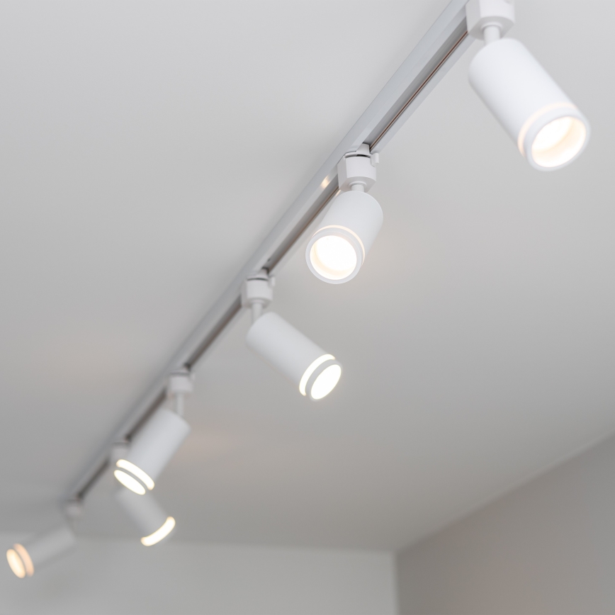 Spotlampe til 1-faset skinnesystem JET RING 1xGU10/10W/230V hvid