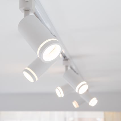 Spotlampe til 1-faset skinnesystem JET RING 1xGU10/10W/230V hvid