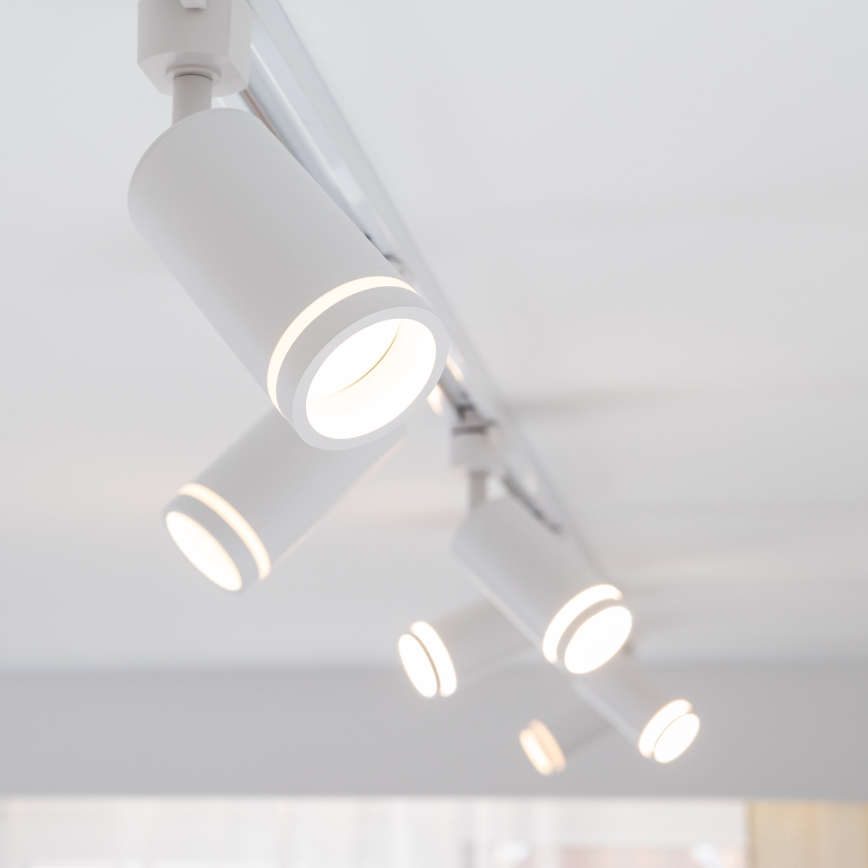 Spotlampe til 1-faset skinnesystem JET RING 1xGU10/10W/230V hvid