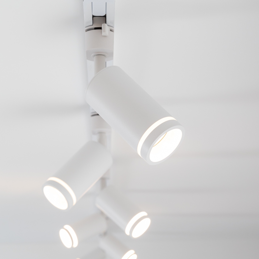 Spotlampe til 1-faset skinnesystem JET RING 1xGU10/10W/230V hvid
