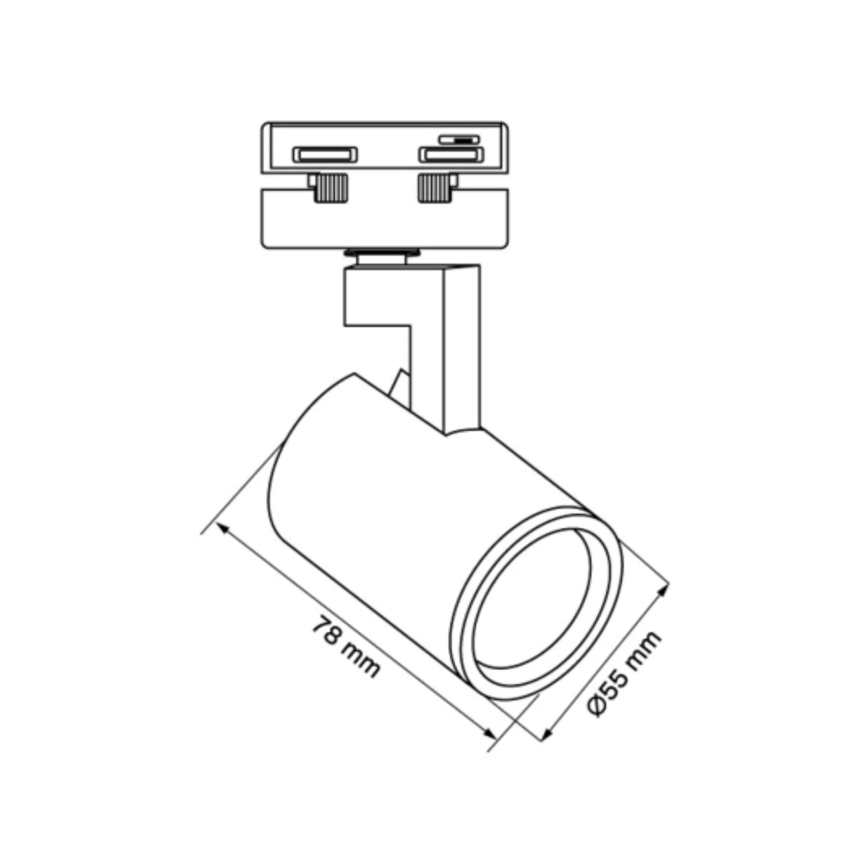 Spotlampe til skinnesystem LYNX 1xGU10/10W/230V sort