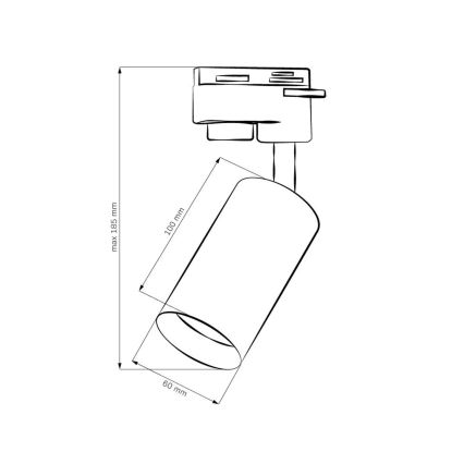 Spotlampe til skinnesystem MARIBEL 1xGU10/10W/230V guldfarvet