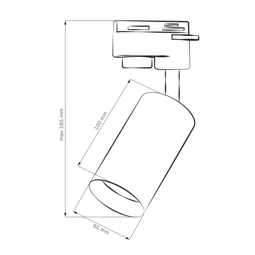 Spotlampe til skinnesystem MARIBEL 1xGU10/10W/230V hvid