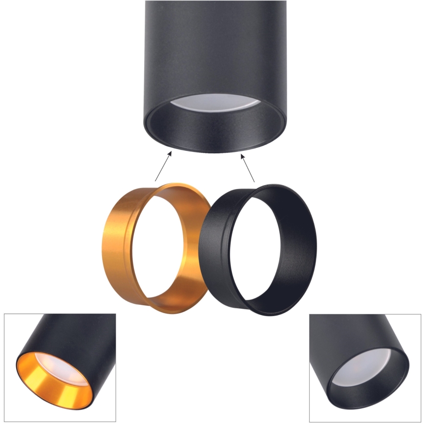 Spotlampe til skinnesystem MARIBEL 1xGU10/10W/230V sort