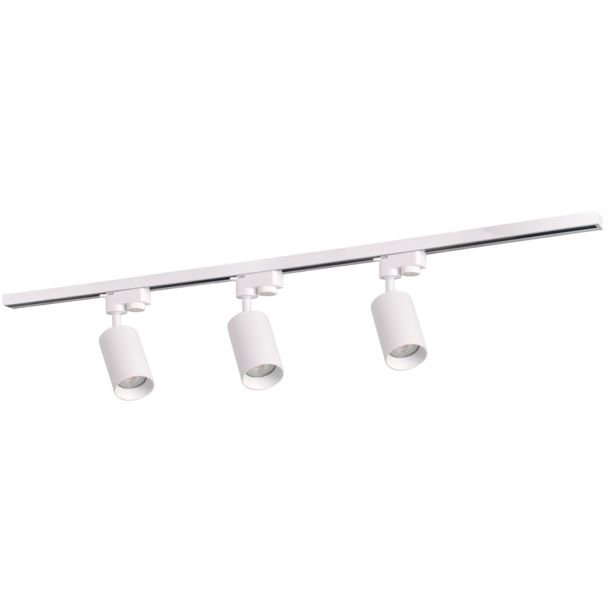 Spotlampe til skinnesystem MARIBEL 3xGU10/10W/230V +1 m skinne system hvid