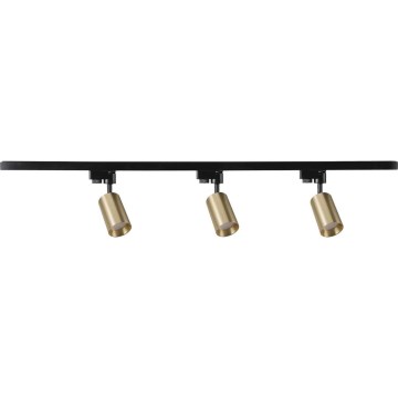 Spotlampe til skinnesystem MARIBEL 3xGU10/10W/230V +1 m skinnesystem guldfarvet