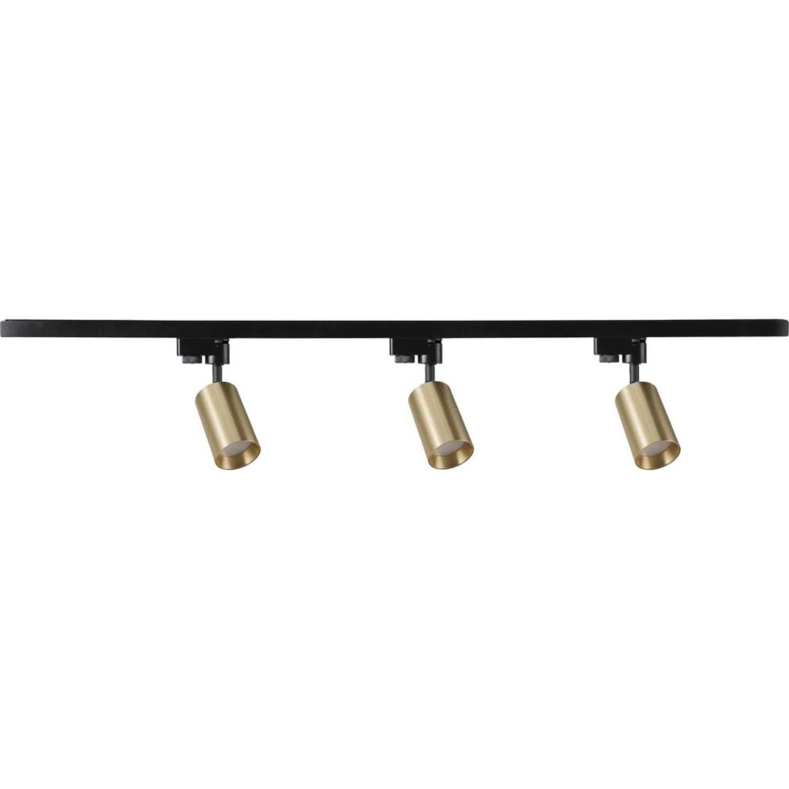 Spotlampe til skinnesystem MARIBEL 3xGU10/10W/230V +1 m skinnesystem guldfarvet