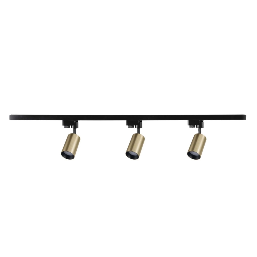 Spotlampe til skinnesystem MARIBEL 3xGU10/10W/230V +1 m skinnesystem guldfarvet