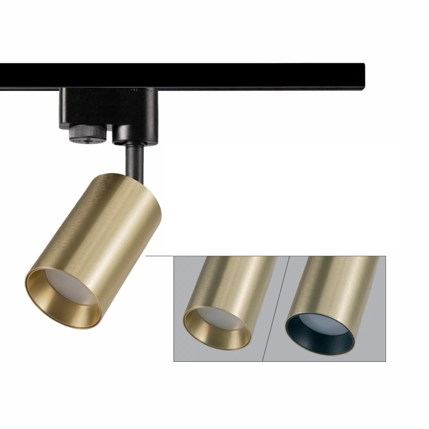 Spotlampe til skinnesystem MARIBEL 3xGU10/10W/230V +1 m skinnesystem guldfarvet