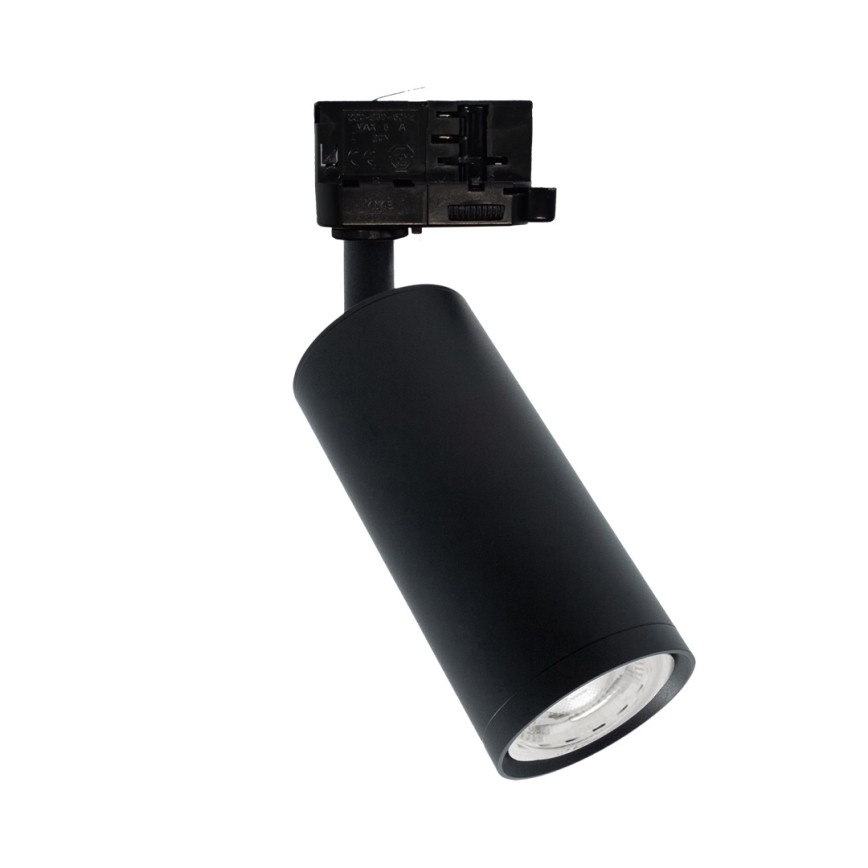 Spotlampe til skinnesystem MICA 1xGU10/25W/230V 3-faset sort