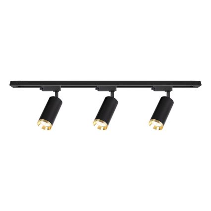 Spotlampe til skinnesystem MICA 3xGU10/10W/230V sort/guld