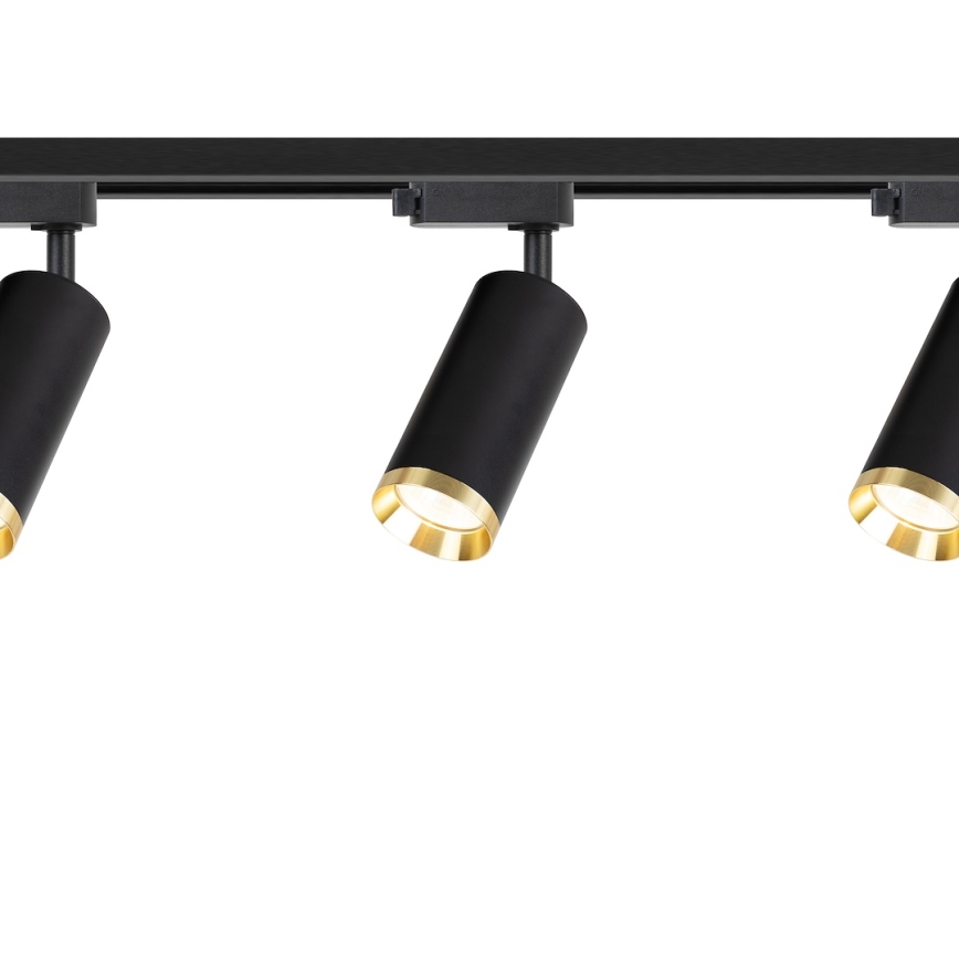 Spotlampe til skinnesystem MICA 3xGU10/10W/230V sort/guld