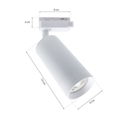 Spotlampe til skinnesystem MICA 3xGU10/25W/230V hvid