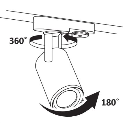 Spotlampe til skinnesystem MINOR 1xGU10/10W/230V sort